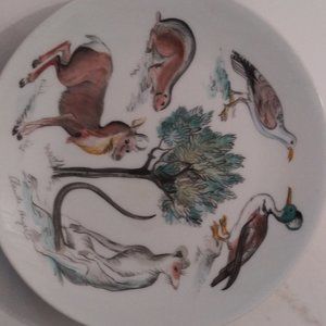 Holiday Ask Limoges France Collectable Earthly Paradise Genesis Plate 2 7 inches